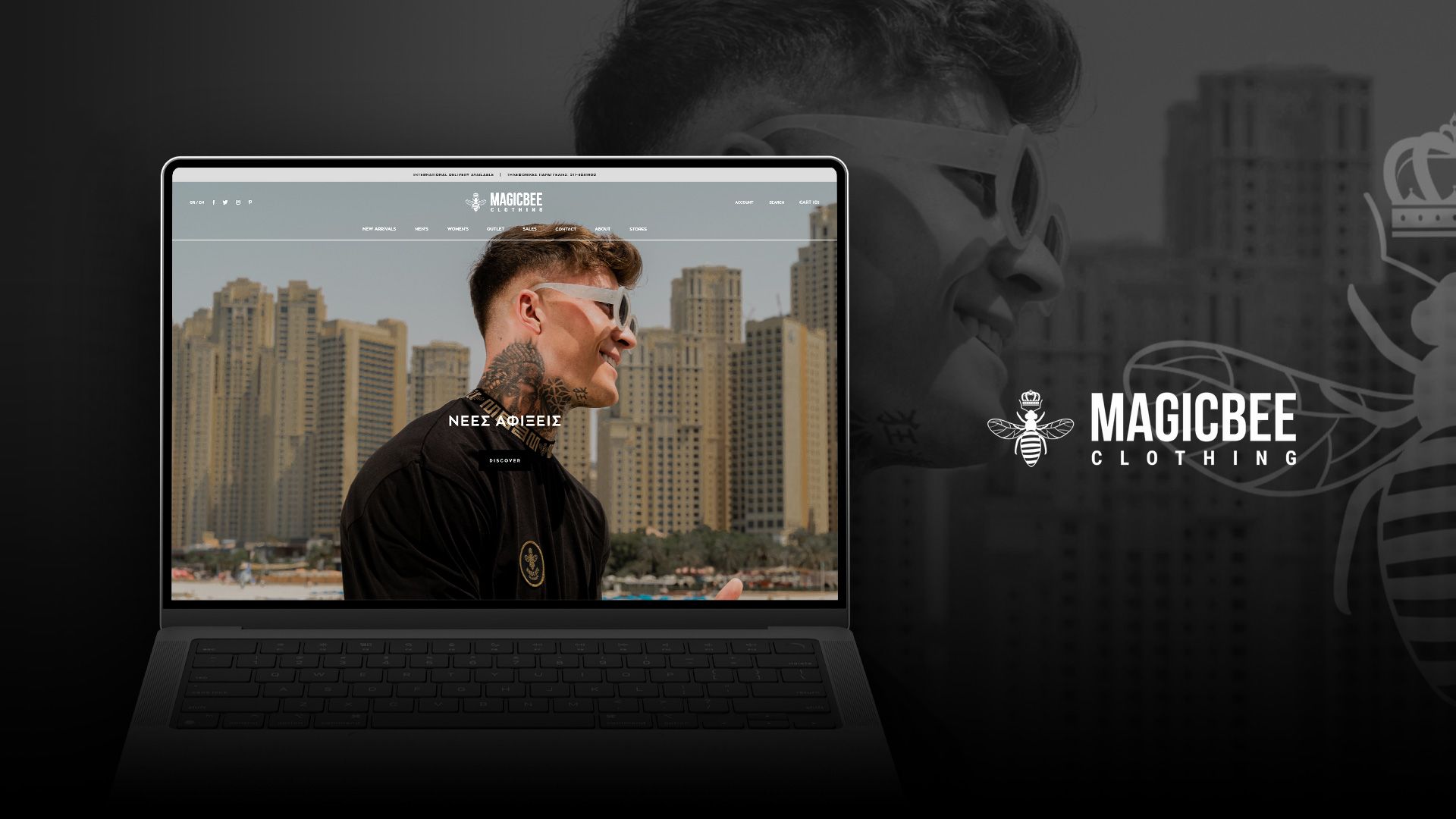 MagicBee Clothing Shopify eshop designed by think plus