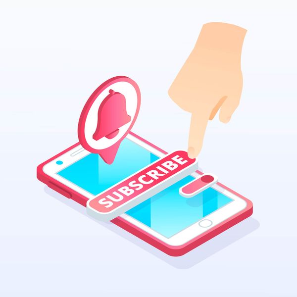 κινητό με κουμπί για μοντέλο συνδρομής