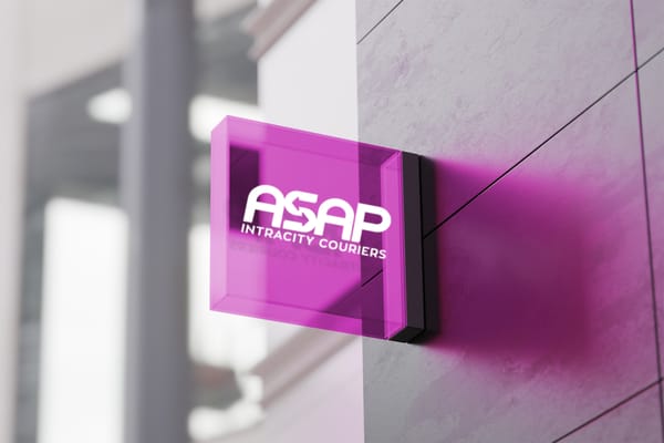 asap intracity couriers logo & brand name 