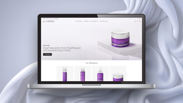 κατασκευή shopify eshop από think plus - κεντρική σε σελίδα σε τάμπλετ